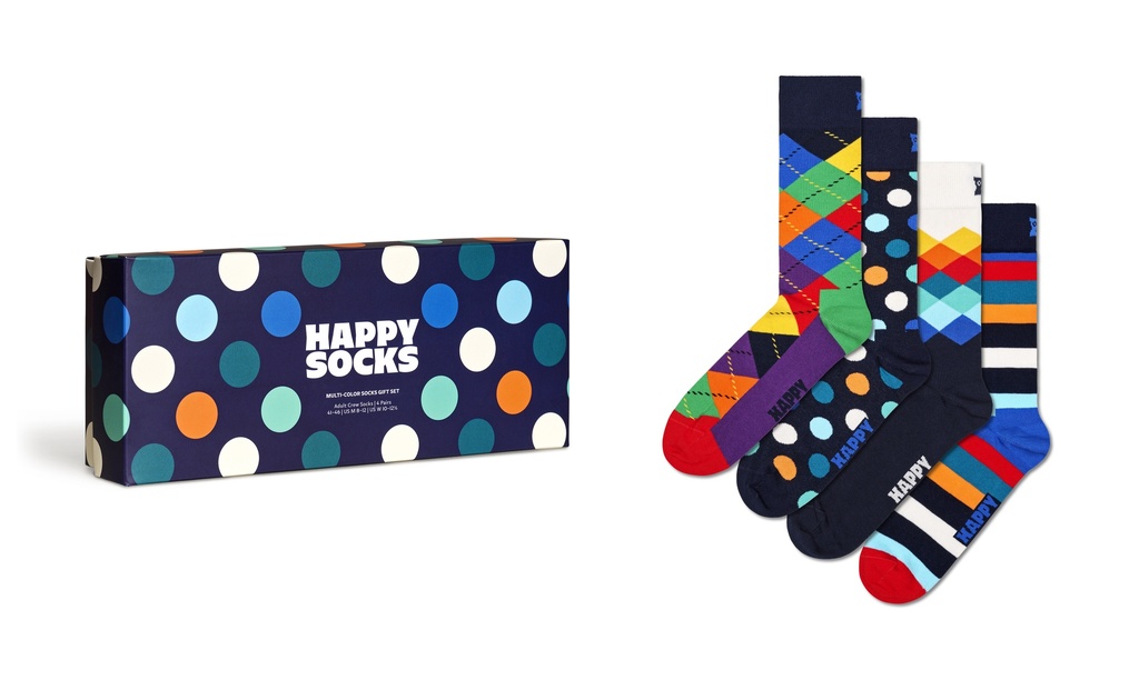 4-Pack Multi-color Socks Gift Set