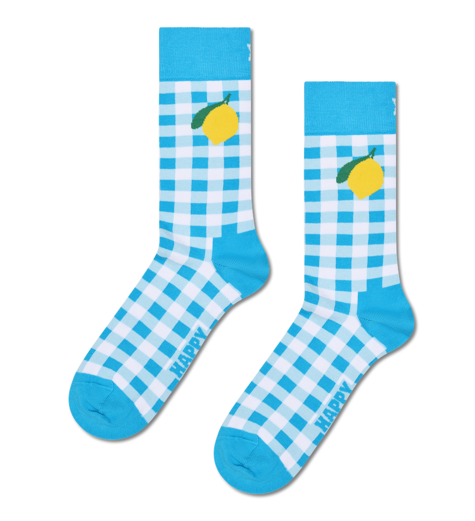 Gingham Lemon Sock