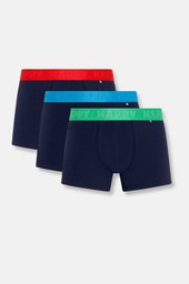 3-Pack Solid Navy Short Boxers